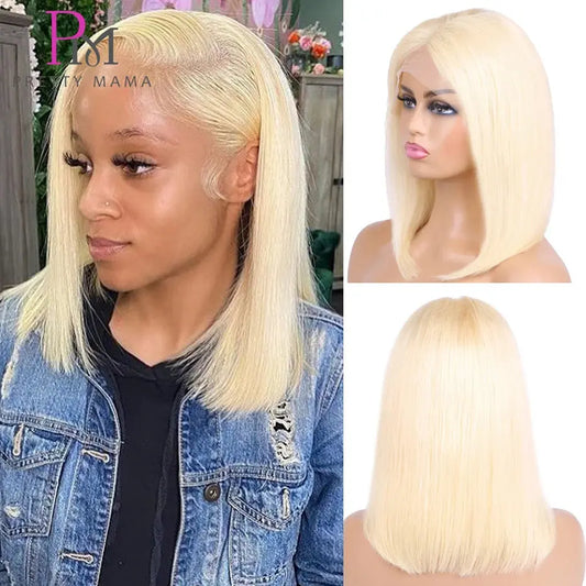 13x4 13x6 Bob Lace Frontal Wigs Straight Honey Blonde Lace Front Wig Human Hair Brazilian 613 Color Bob Wigs Lace Front Frontal T.H EMPOWERBEAUTY
