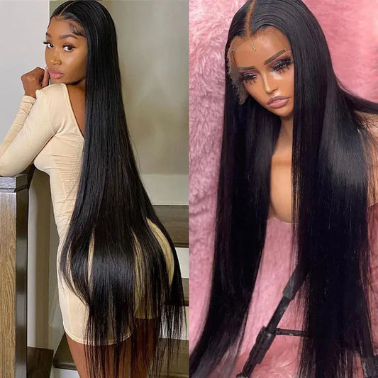 13x4 Bone Straight Lace Front Wigs For Black Women Human Hair 30 34 Inch 13x6 Hd Transparent Brazilian Hair 360 Lace Frontal Wig - T.H EMPOWERBEAUTY