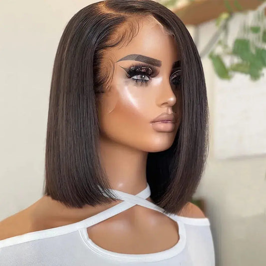 Short Bob Wig Lace Front Human Hair Wigs For Black Women Brazilian Hd 13x4 Lace Frontal Pre Plucked Bone Straight Human Hair Wig T.H EMPOWERBEAUTY